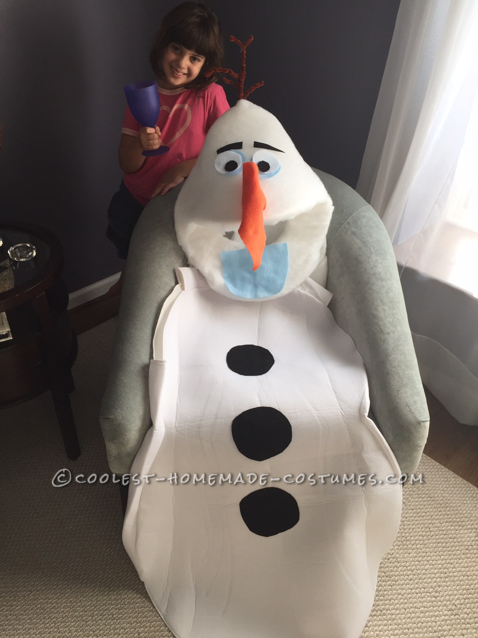 Coolest Homemade Olaf Costume