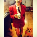 A Ron Burgundy Costume for a Woman