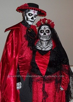 Incredible Dia De Los Muertos (Day of the Dead) Couples Costume