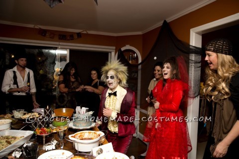 Lady Couple Lydia and Beetlejuice Homemade Costumes