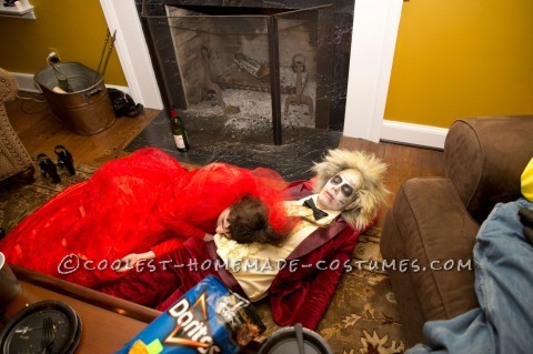 Lady Couple Lydia and Beetlejuice Homemade Costumes