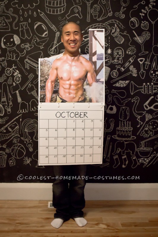 Last-Minute DIY Mr. October Fireman Calendar Costume