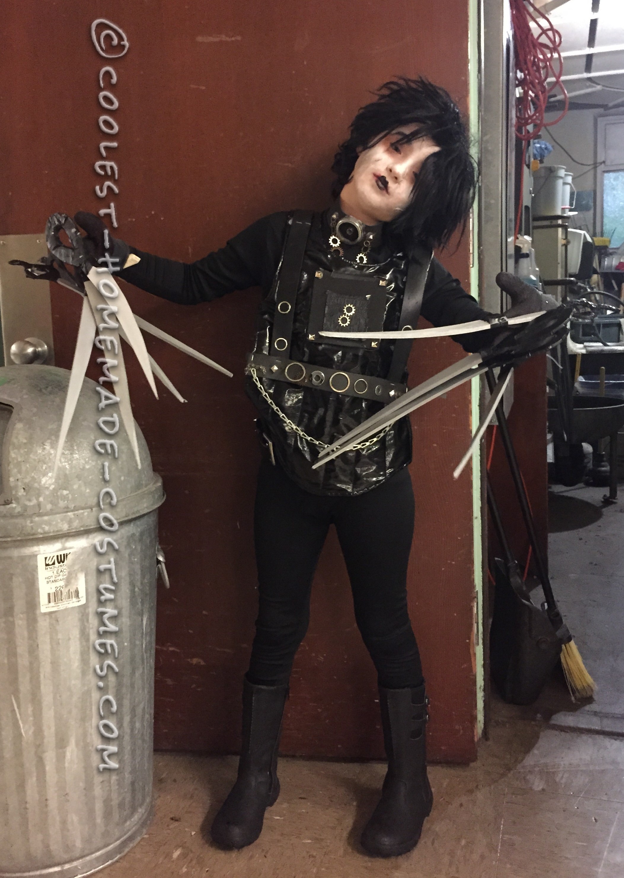 Last Minute Homemade Edward Scissorhands Costume