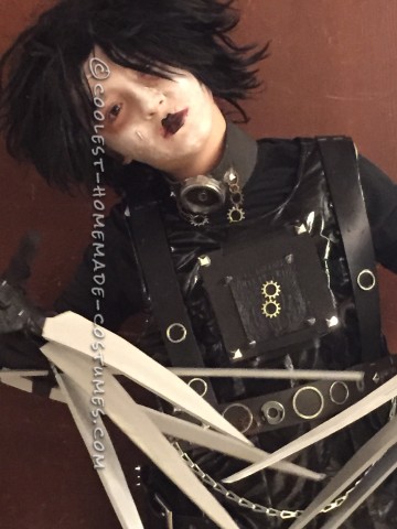 Last Minute Homemade Edward Scissorhands Costume