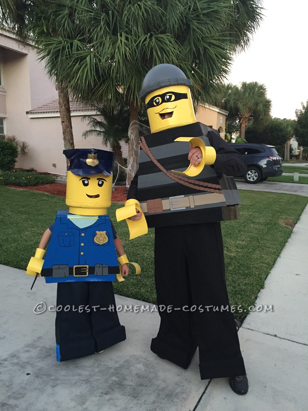 Cool Father/Son Costume: Lego City Police Officer and Burglar