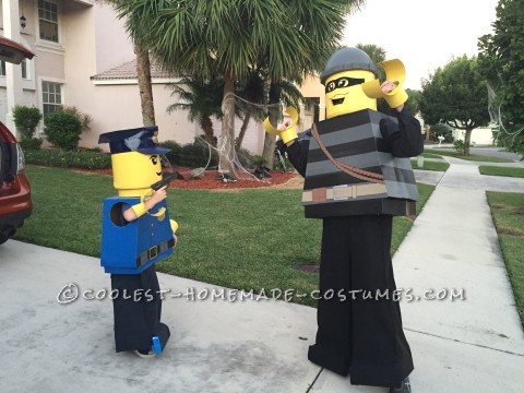 Cool Father/Son Costume: Lego City Police Officer and Burglar