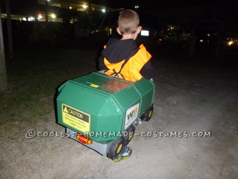 Homemade Lil' Garbage Truck Costume for a Boy