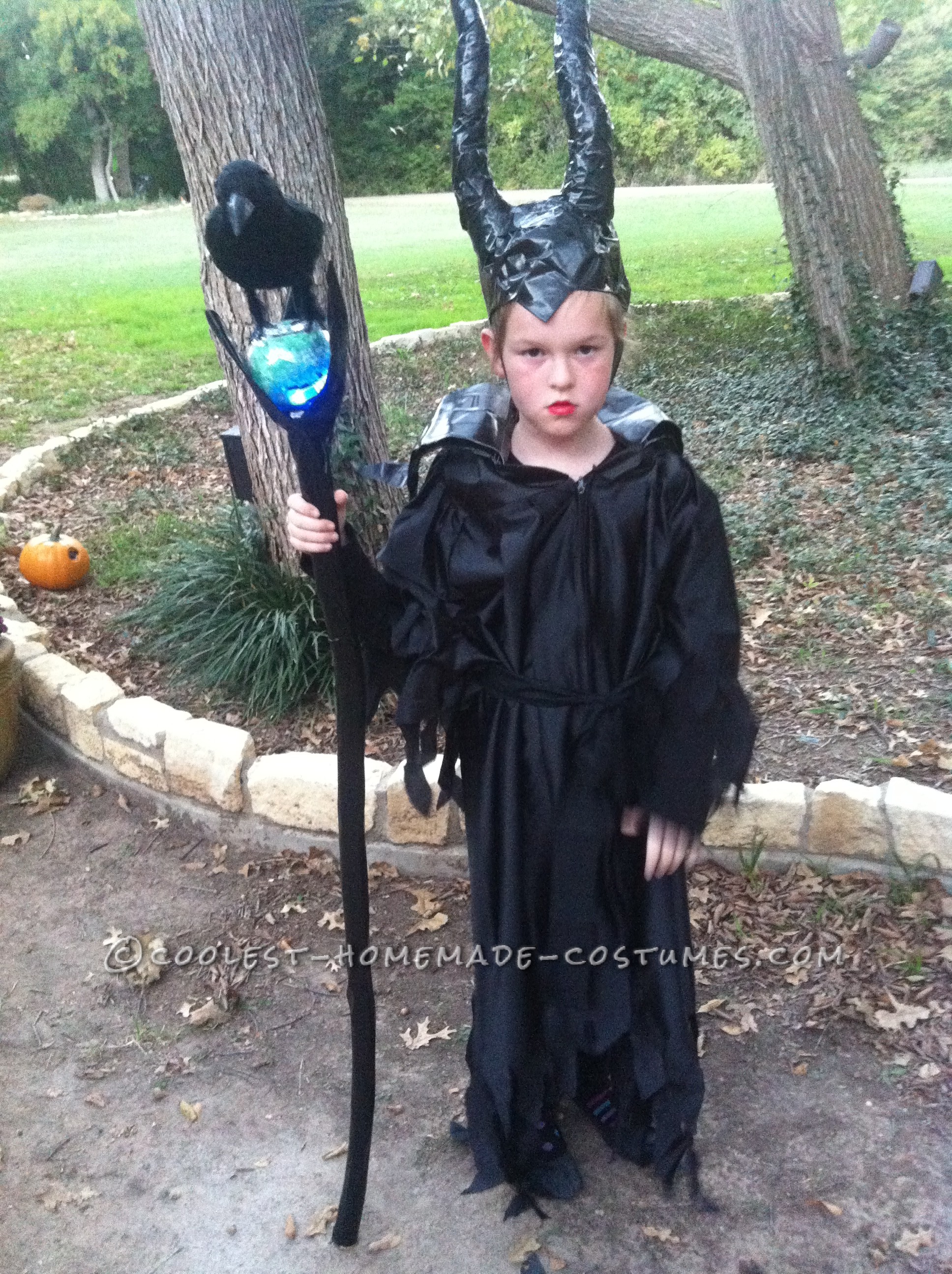 Homemade Maleficent Costume for a Girl