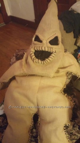 Coolest Oogie Boogie Costume with Jack and Sally from Nightmare Before Christmas