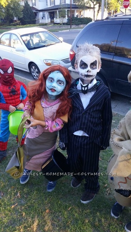 Coolest Oogie Boogie Costume with Jack and Sally from Nightmare Before ...