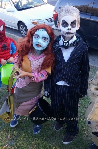 Coolest Oogie Boogie Costume with Jack and Sally from Nightmare Before Christmas