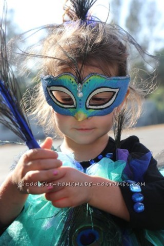 Beautiful Peacock Costume for a 3 Year-Old Girl