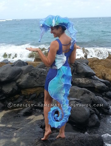 One-of-a-Kind Surreal Seahorse Costume With Lights!