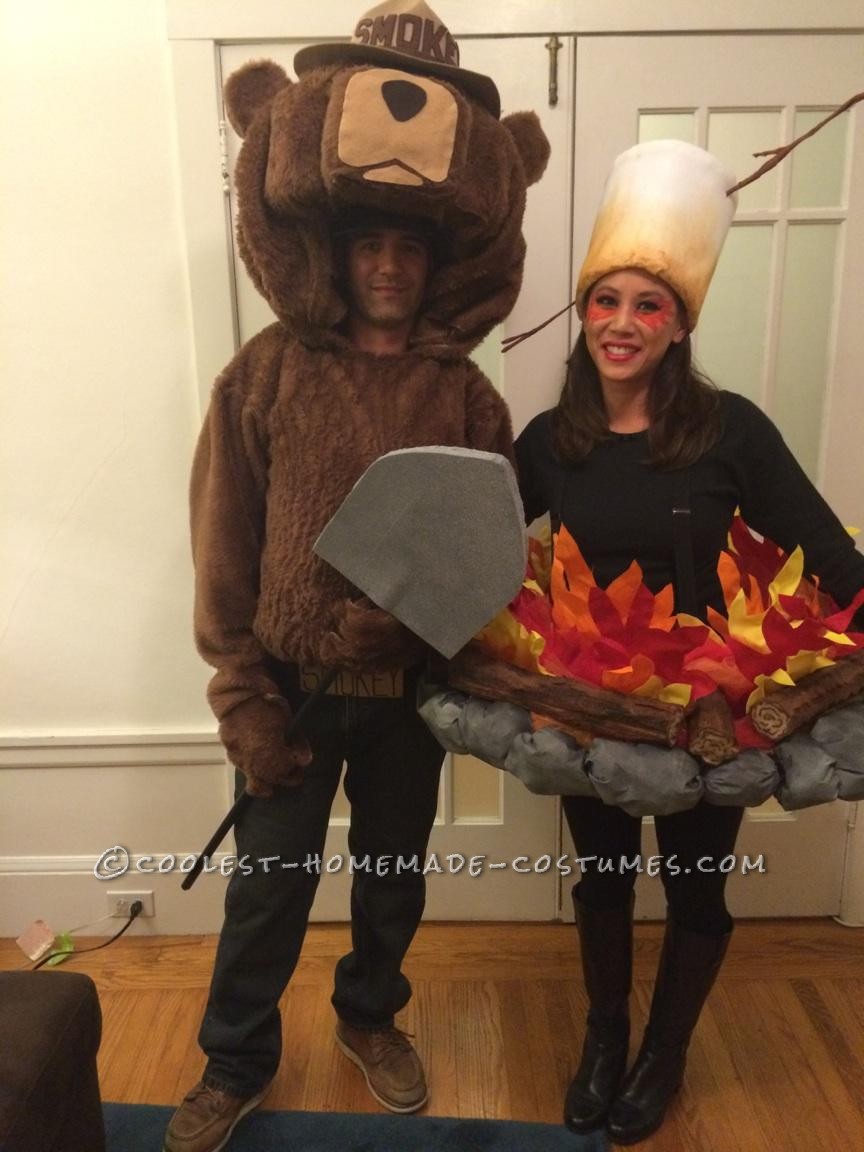 Original Smokey the Bear and Camp Fire Couple Costume - Only You Can Prevent Forest Fires!