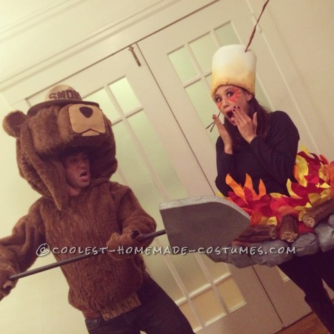 Original Smokey the Bear and Camp Fire Couple Costume - Only You Can Prevent Forest Fires!