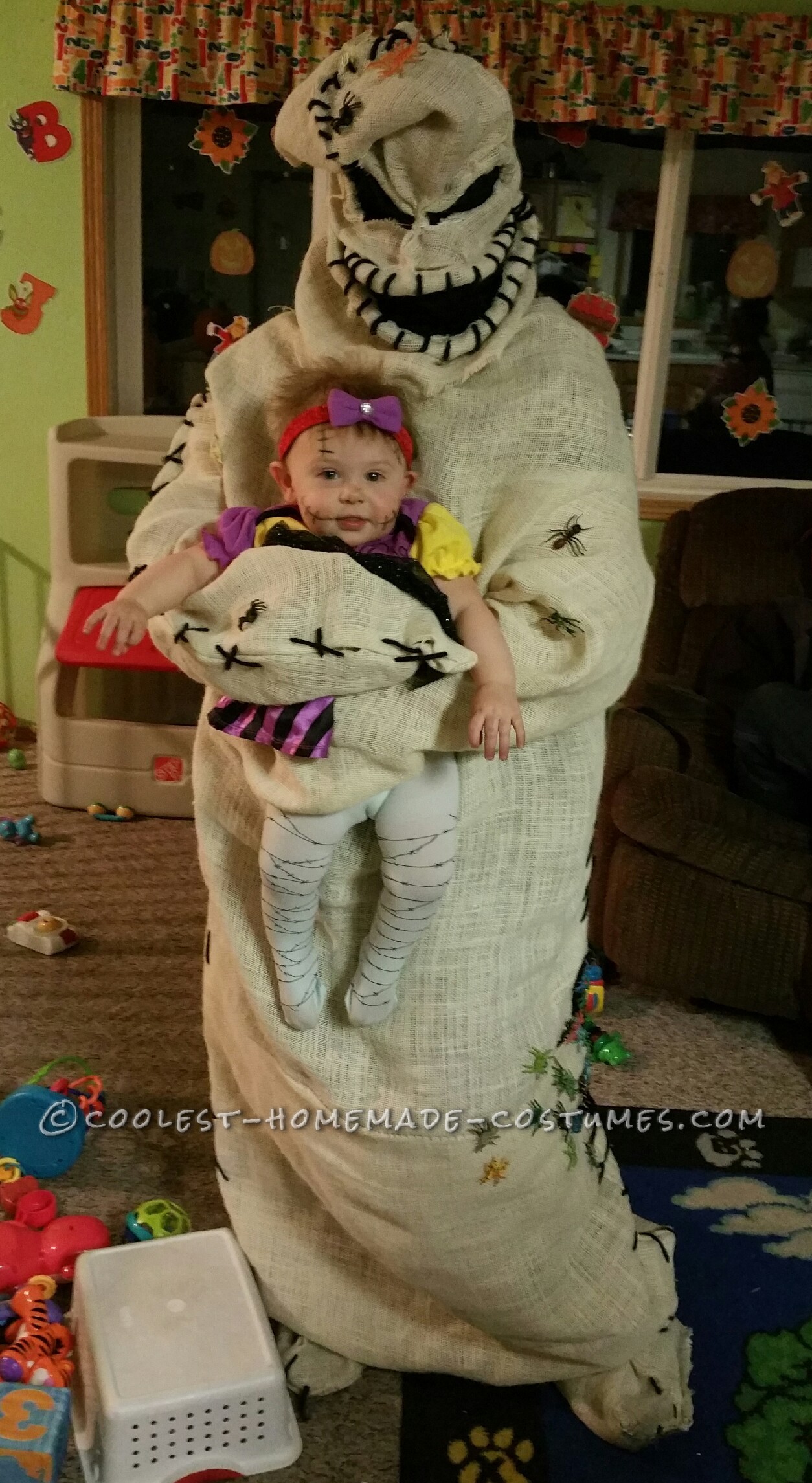 Coolest Oogie Boogie Costume and Baby Sally Doll