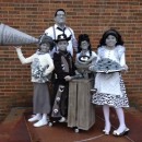 Black and White 50's  TV Family Costume