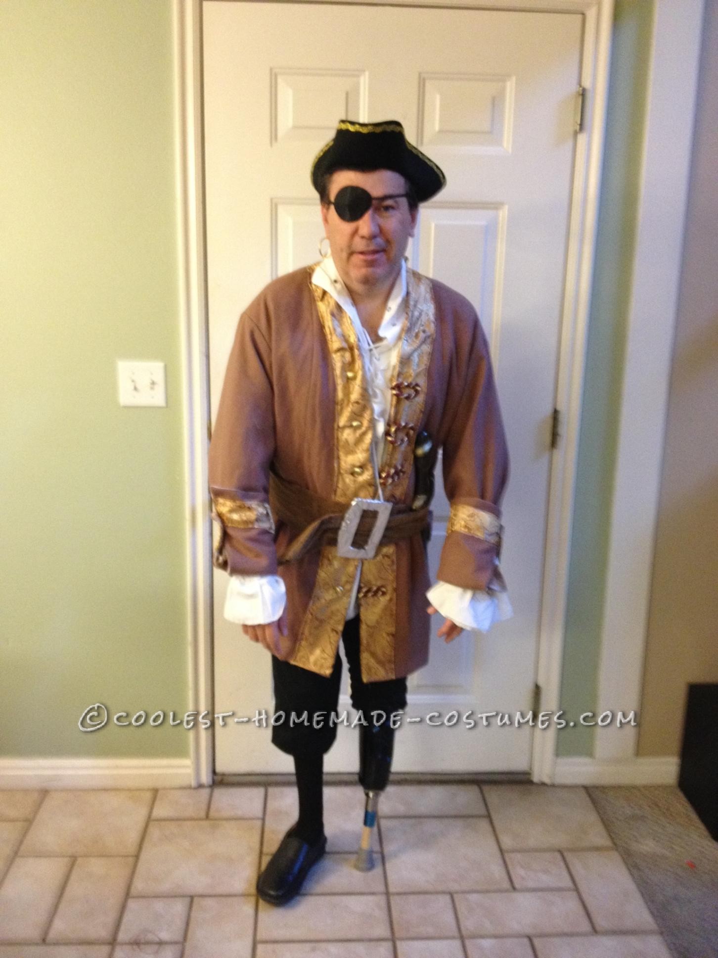 Pirate Costume with a Peg Leg