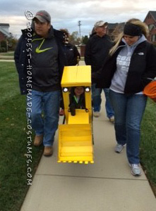 Super Cool Backhoe Costume for a 3-year-Old (Load On the Treats!)