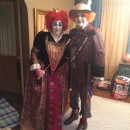 Great Red Queen and Mad Hatter Couple Costume