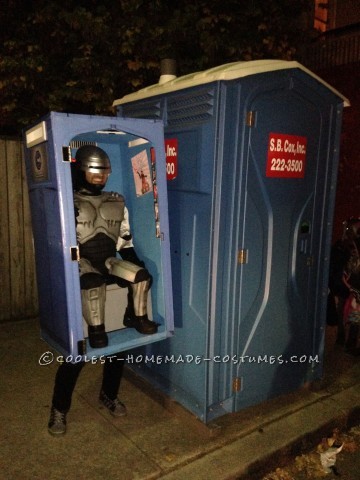 Super Original and Funny RoboCop in a Porta-Potty Costume