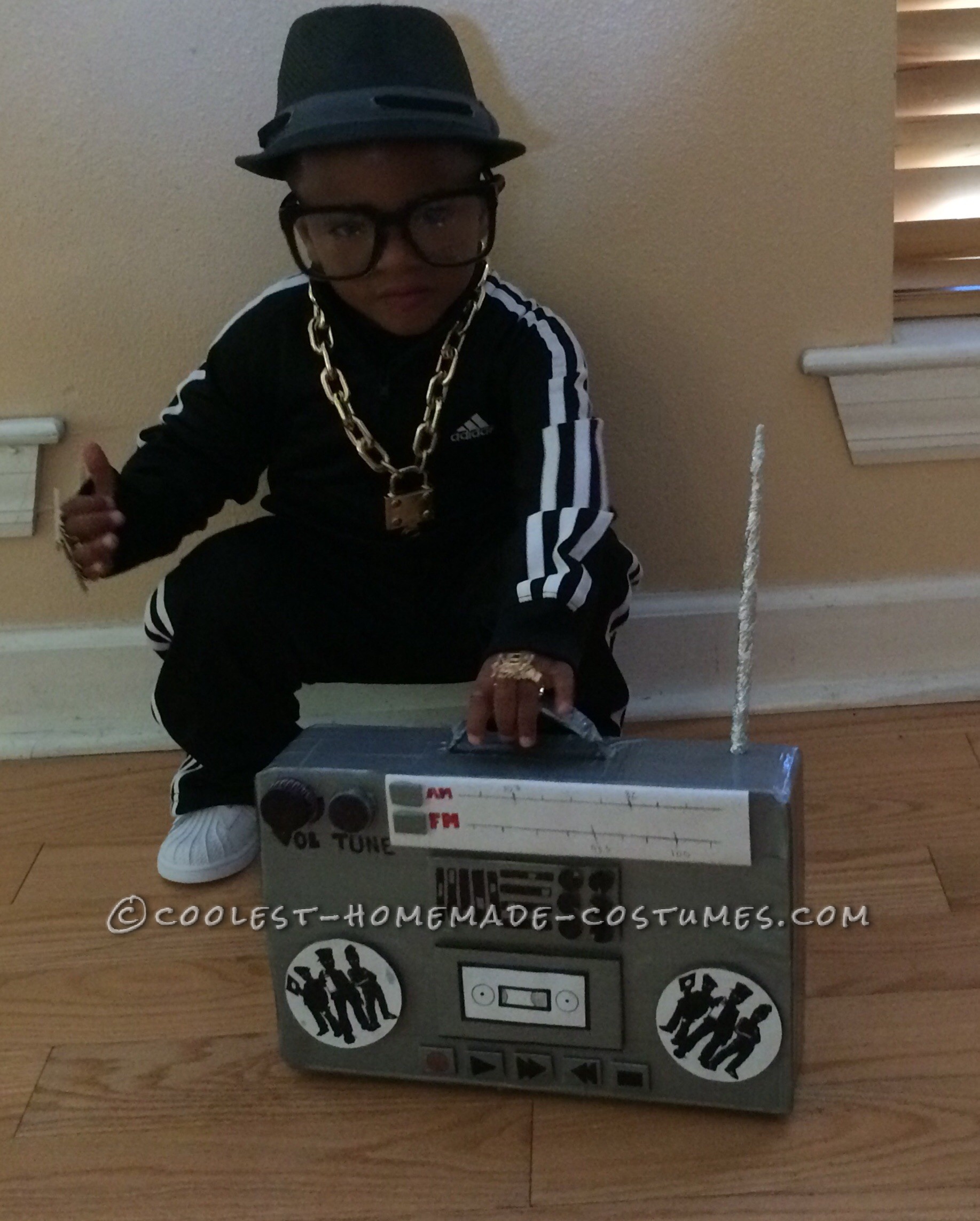 Original Homemade 2-Year-Old Run DMC Costume