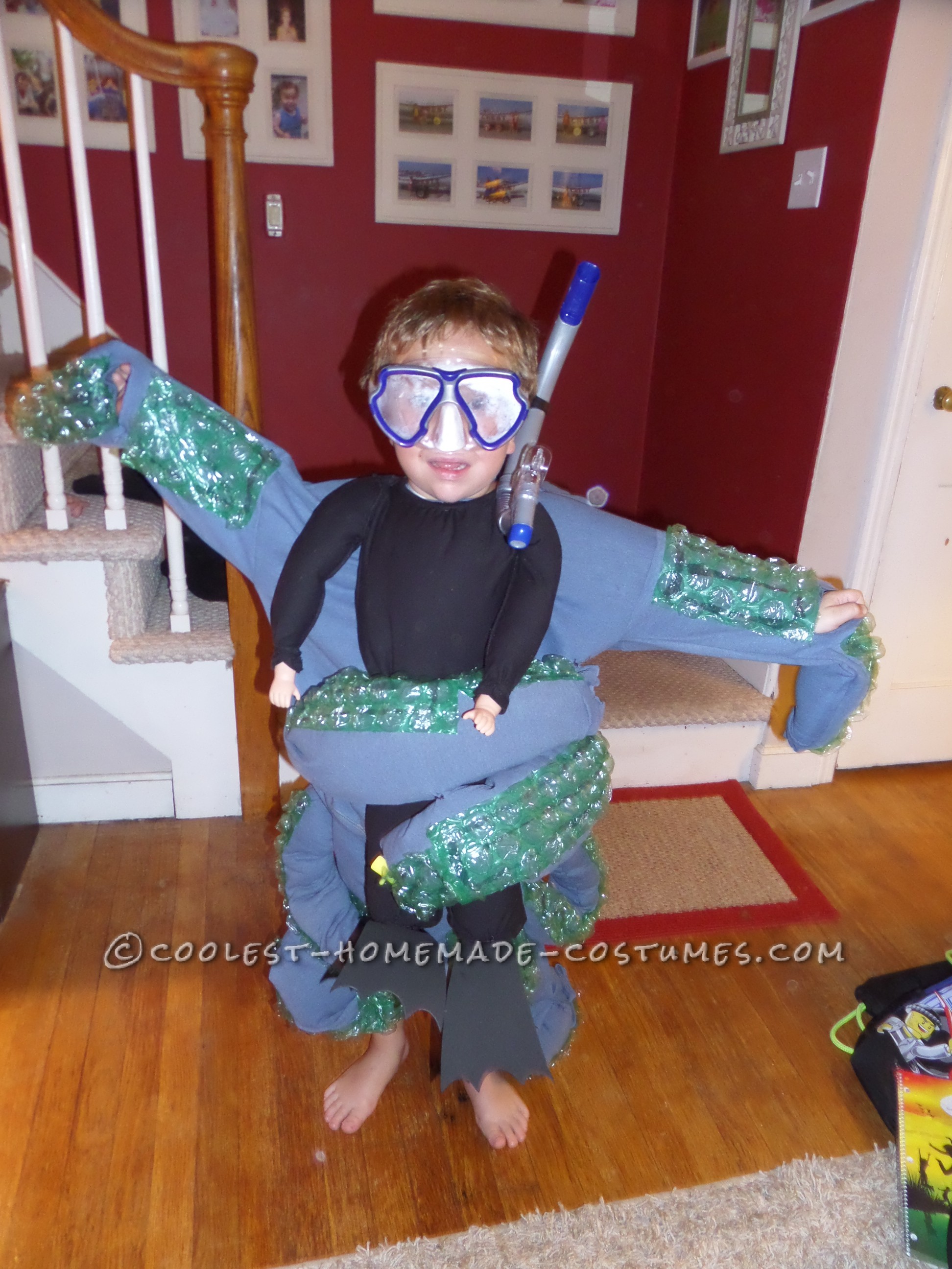 Scuba Diver Caught by an Octopus Illusion Costume