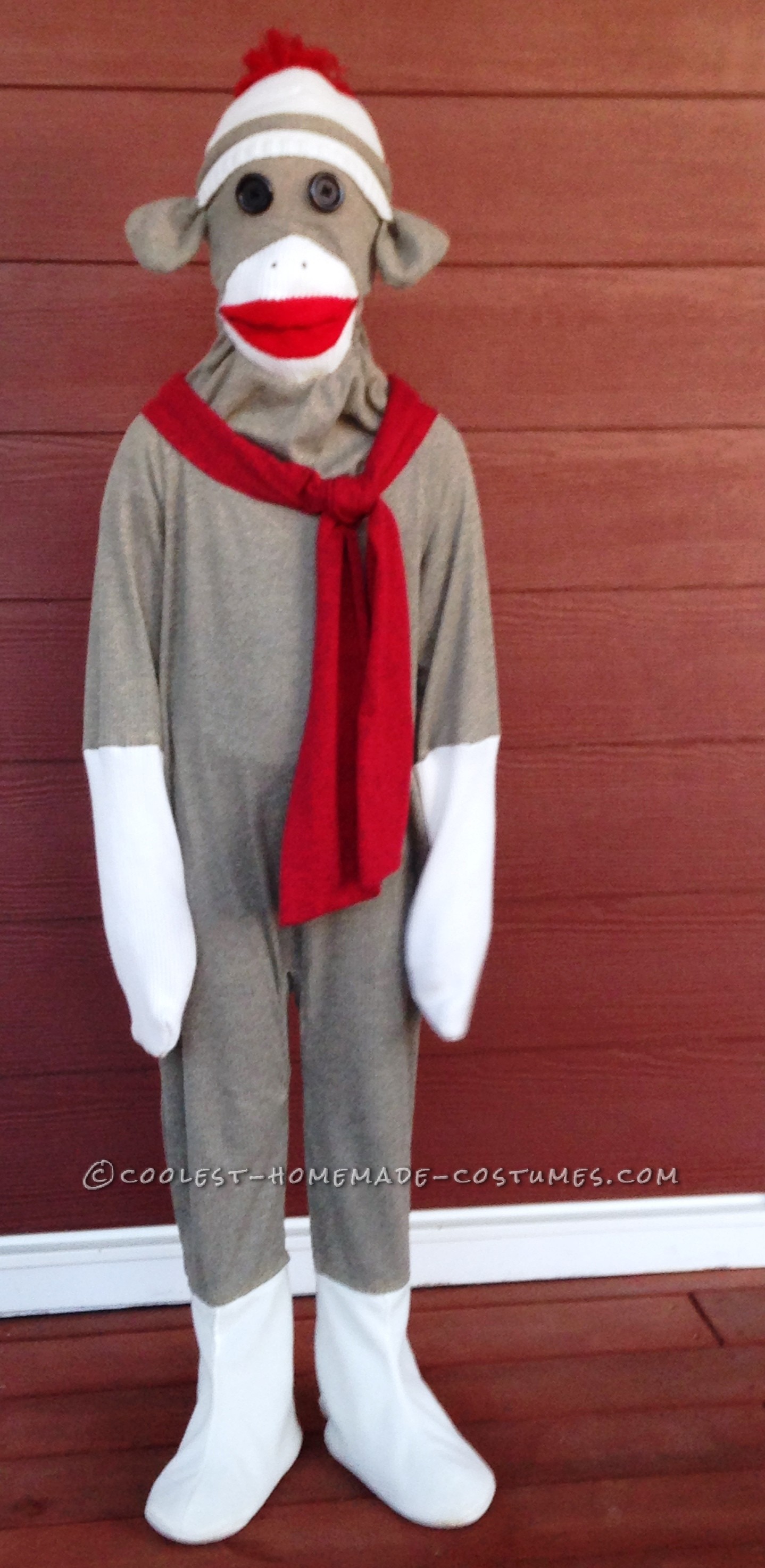 Coolest Homemade Sock Monkey Costume