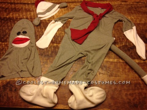 Coolest Homemade Sock Monkey Costume