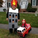 Sound The Alarms !!  It's a Firefighter Family Costume Affair