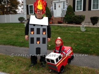 Sound The Alarms !!  It's a Firefighter Family Costume Affair