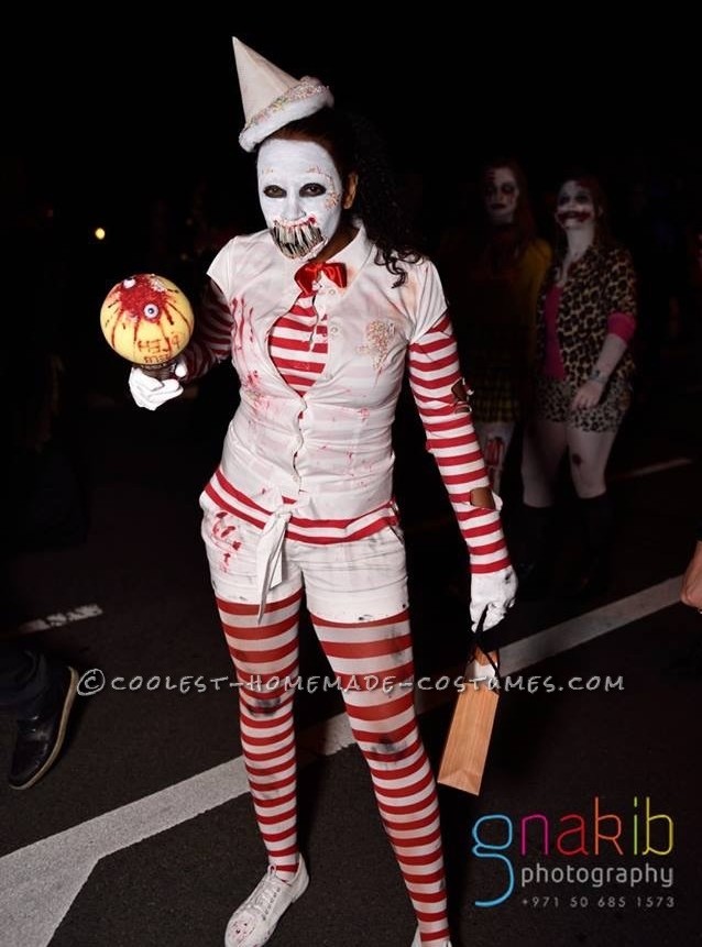 Creepy Zombie Ice Cream Man Costume for a Woman