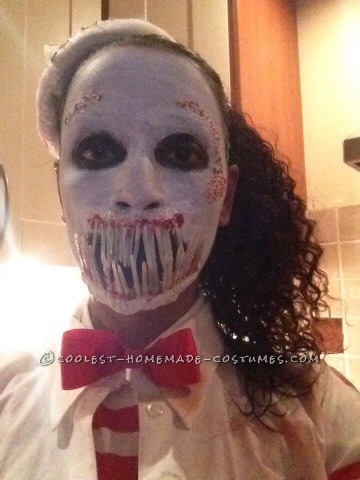Creepy Zombie Ice Cream Man Costume for a Woman