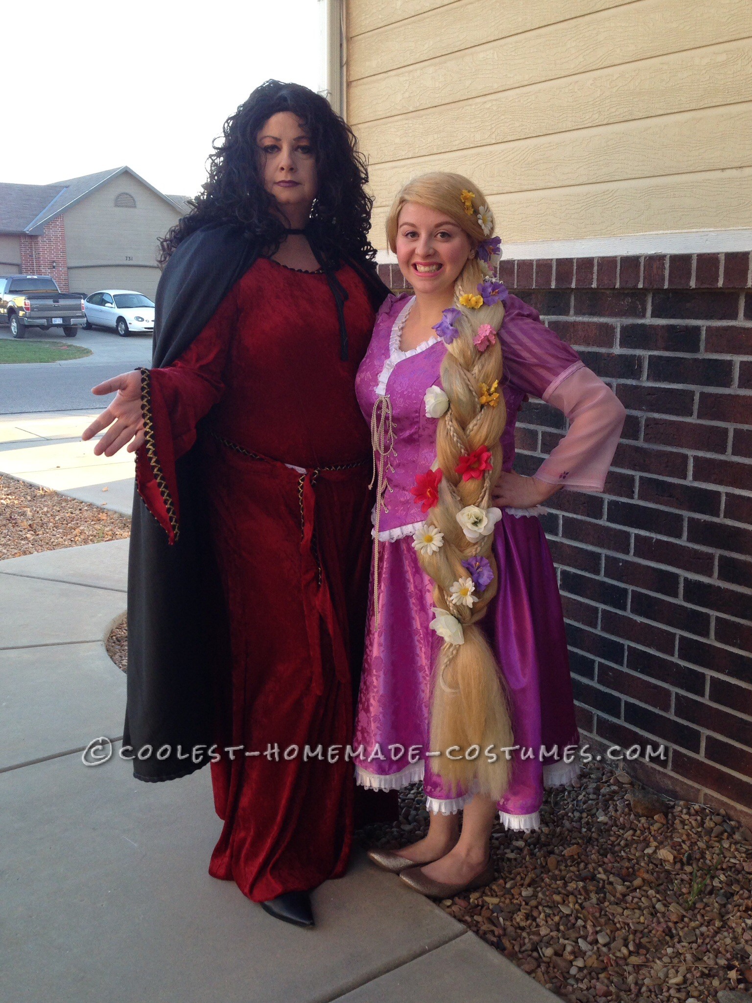 Tangled Rapunzel and Mother Gothel Couple Costume
