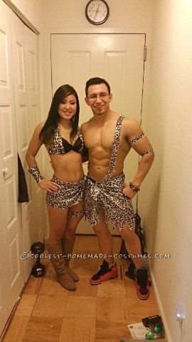 Bodybuilder Tarzan and Jane Couple Costume