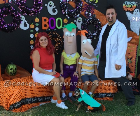The Cast of Phineas and Ferb Family Costume