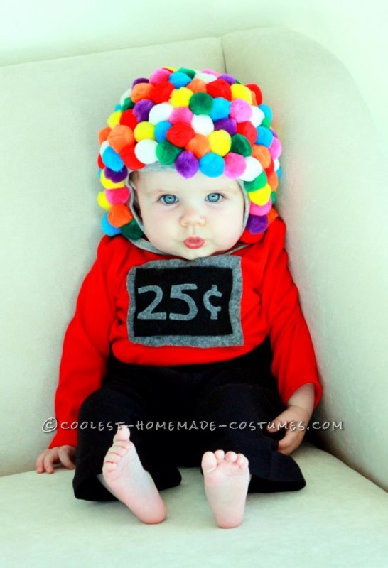The Cutest DIY Baby Gumball Machine Costume
