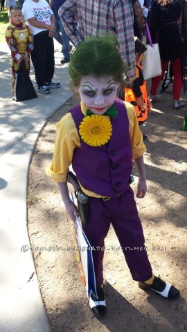 The Little Joker and Harley Quinn Homemade Costumes