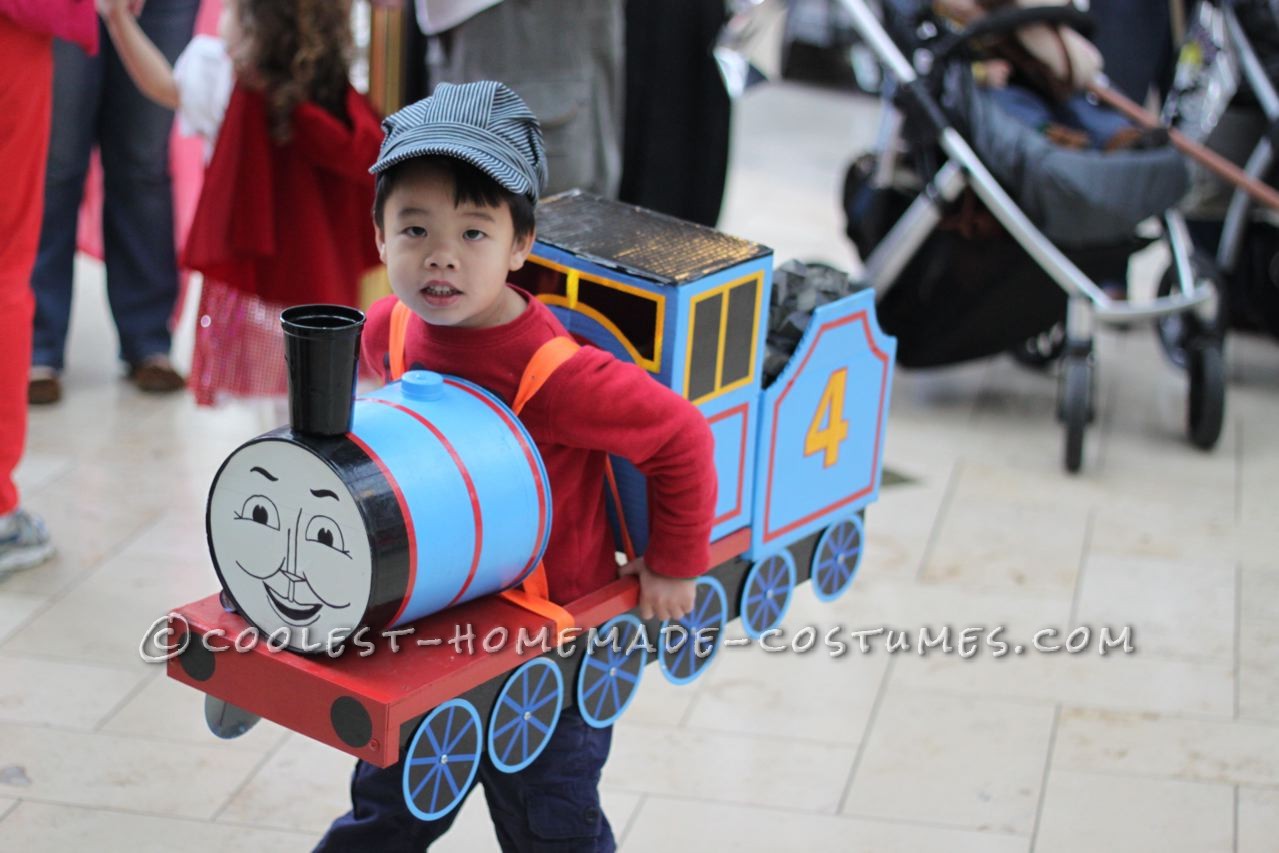 Thomas and Friends Train Child Costume - Using Recycled Household Items