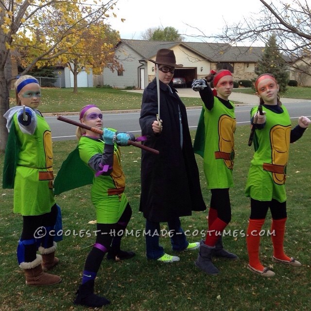 Homemade TMNT All-Girl-Group Costume