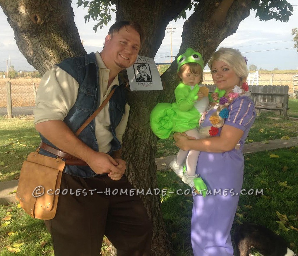 Fun Rapunzel, Pasquel and Flynn Ryder Family Costume