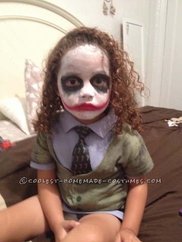Creative and Unique Homemade Joker Costume for a Toddler