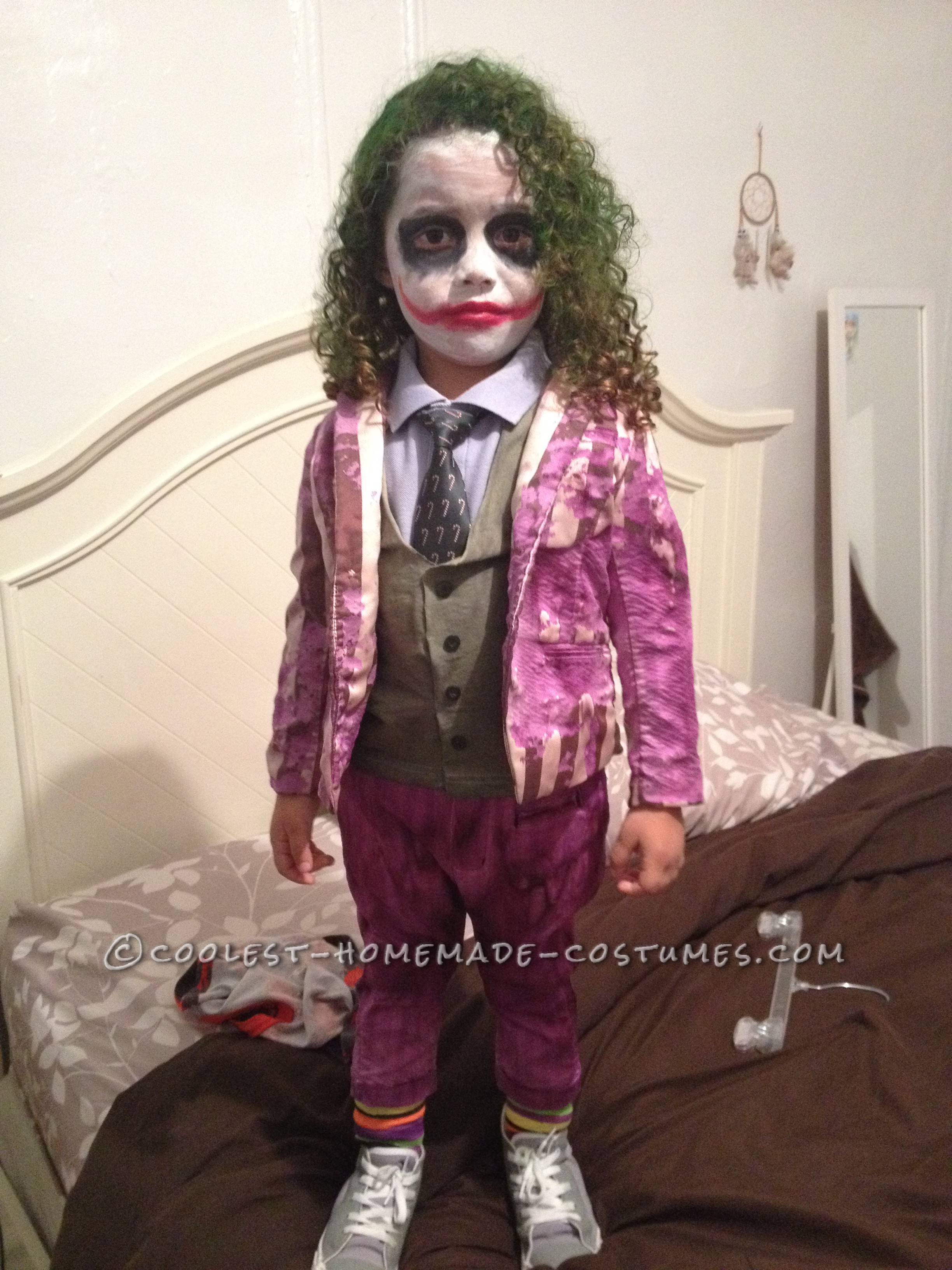 Creative and Unique Homemade Joker Costume for a Toddler