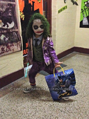 Creative and Unique Homemade Joker Costume for a Toddler