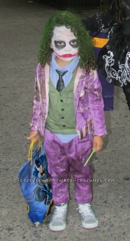 Creative and Unique Homemade Joker Costume for a Toddler