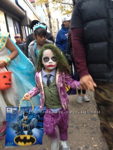 Creative and Unique Homemade Joker Costume for a Toddler