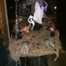 Homemade Walking Cemetary Halloween Costume for a Woman