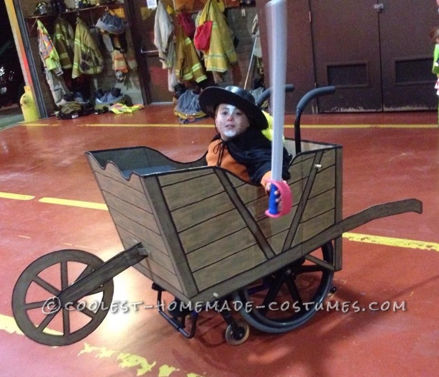 Wheelchair Wheelbarrow Puss In Boots Costume