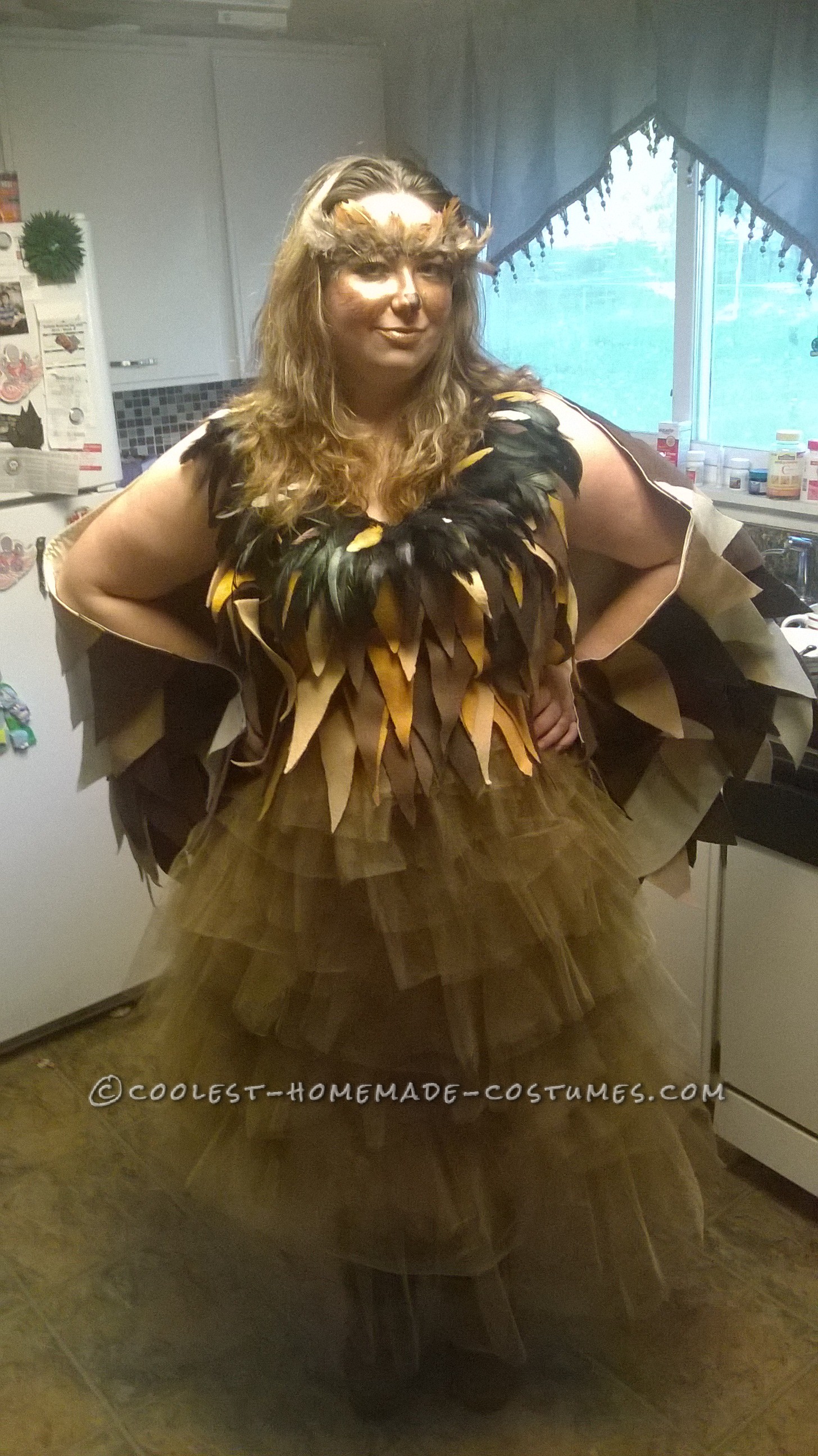 Homemade Whimiscal Owl Costume for a Woman