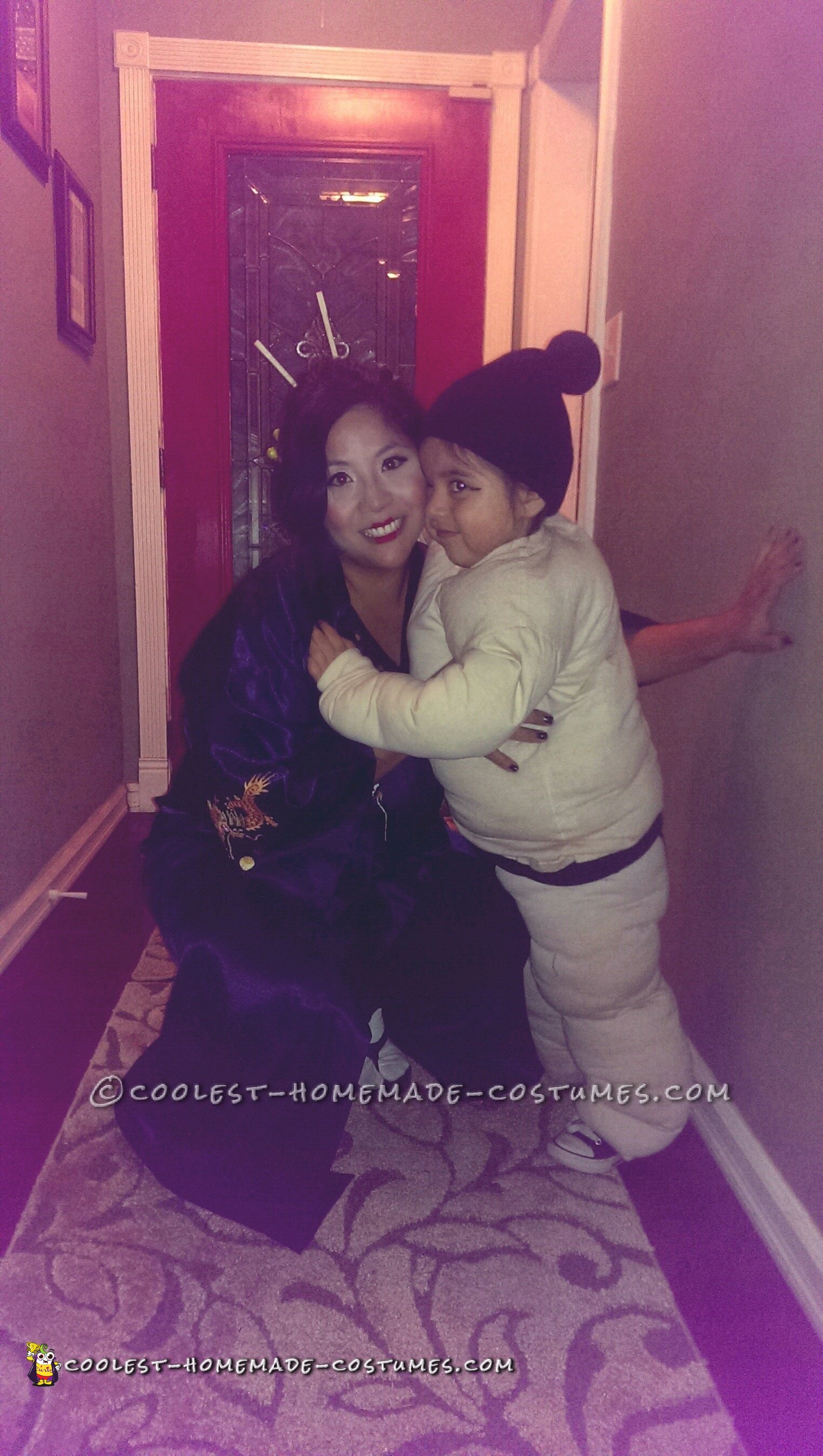 Sumo Wrestler Toddler and Geisha Mom Couple Costume